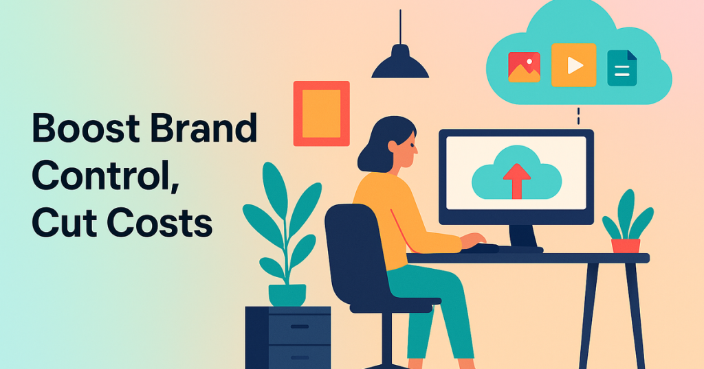 Media team using cloud asset management to speed up publishing and collaboration, reinforcing brand control and reducing IT overhead.